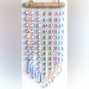 23" 7 Dangling Strands AB Crystal Prisms Suncatcher Curtain Sun Hangng New